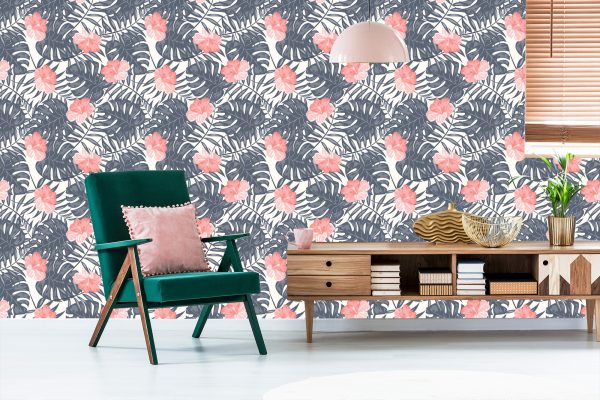 Behang Bloemen In Zachte Kleuren - Afbeelding 6