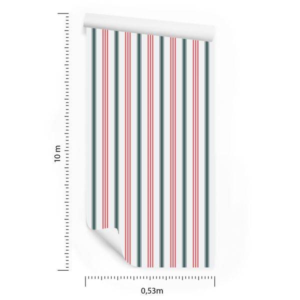 Behang Modern In Kleurrijke Verticale Gestreepte Woonkamer - Afbeelding 8