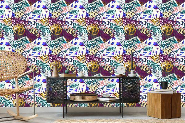Behang Stijlvolle Graffiti - Afbeelding 5