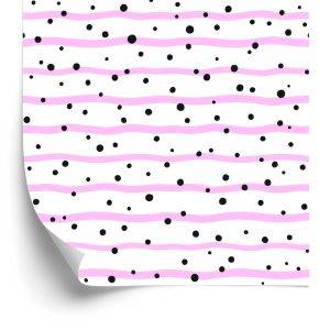 Behang Stippen En Roze Strepen