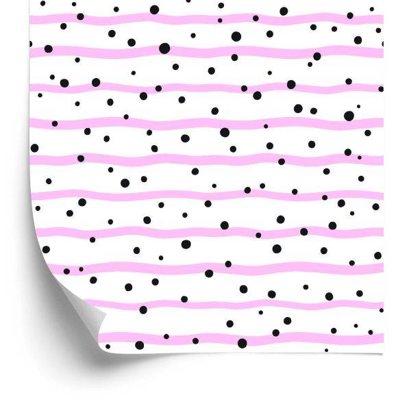 Behang Stippen En Roze Strepen