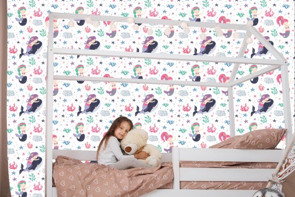 Behang Sprookjesachtige Kinderkamer Van De Zeemeermin - Afbeelding 7