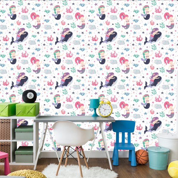 Behang Sprookjesachtige Kinderkamer Van De Zeemeermin - Afbeelding 4