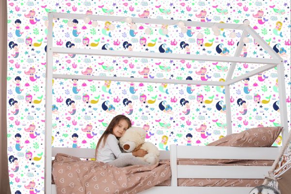 Behang Sprookjesachtige Zeemeerminnen Sterren Voor De Kinderkamer - Afbeelding 7