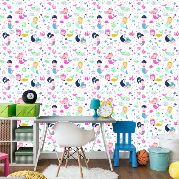 Behang Sprookjesachtige Zeemeerminnen Sterren Voor De Kinderkamer - Afbeelding 4