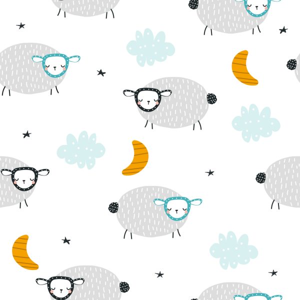 Behang Schapen In De Sterren - Afbeelding 2