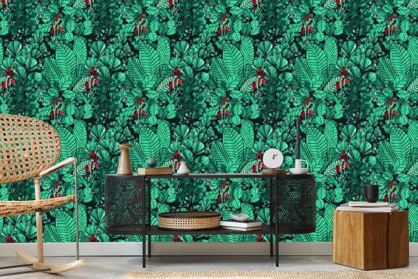 Behang Monstera Vertrekt - Afbeelding 5