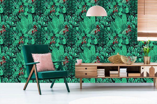 Behang Monstera Vertrekt - Afbeelding 6