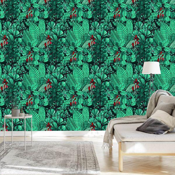 Behang Monstera Vertrekt - Afbeelding 3