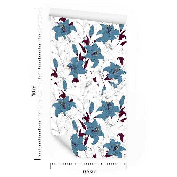 Behang Mooie Leliebloemen - Afbeelding 8