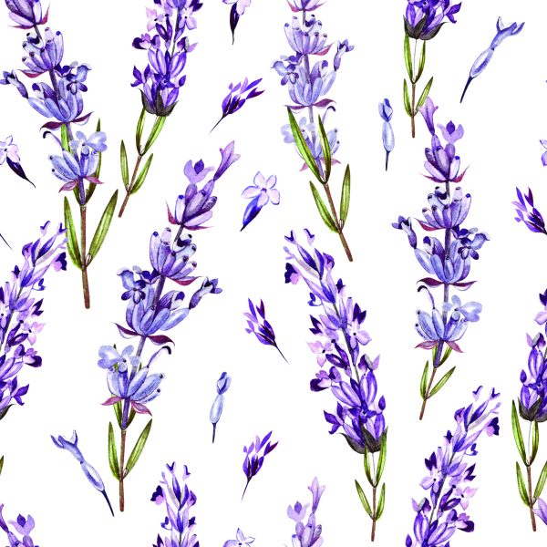 Behang Violette Bloemen - Afbeelding 2