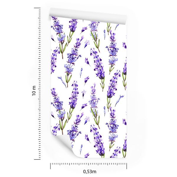 Behang Violette Bloemen - Afbeelding 8