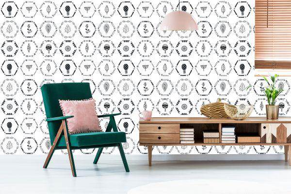 Behang Naar Kantoor Bladeren, Planten, Scandinavische Stijl - Afbeelding 6