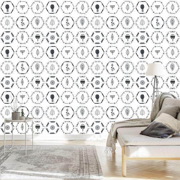 Behang Naar Kantoor Bladeren, Planten, Scandinavische Stijl - Afbeelding 3