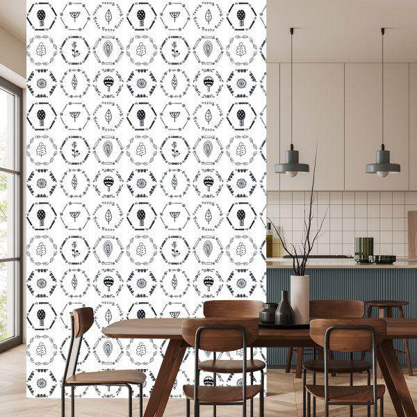 Behang Naar Kantoor Bladeren, Planten, Scandinavische Stijl - Afbeelding 4