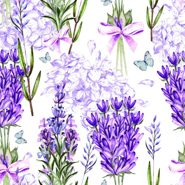 Behang Lavendel Met Strikken - Afbeelding 2