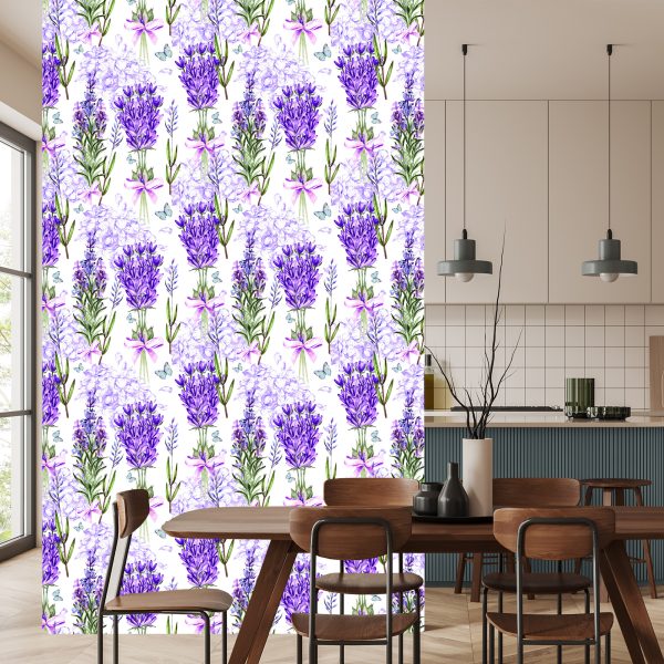 Behang Lavendel Met Strikken - Afbeelding 4