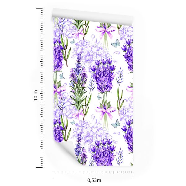 Behang Lavendel Met Strikken - Afbeelding 8