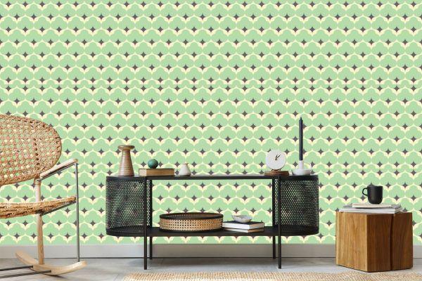 Behang Pastelkleurige Retro Patronen - Afbeelding 5
