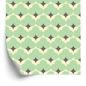 Behang Pastelkleurige Retro Patronen
