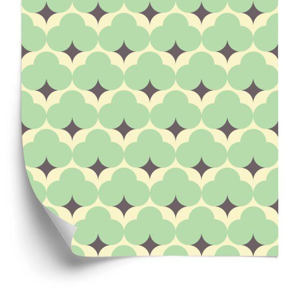 Behang Pastelkleurige Retro Patronen