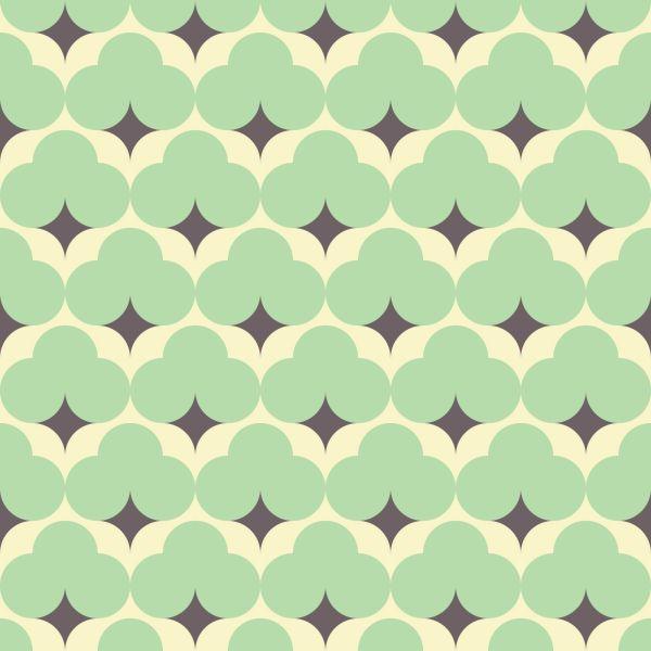 Behang Pastelkleurige Retro Patronen - Afbeelding 2