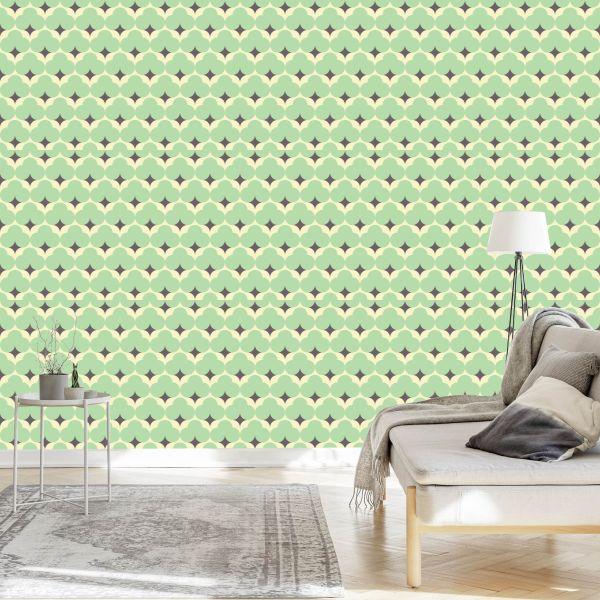 Behang Pastelkleurige Retro Patronen - Afbeelding 3
