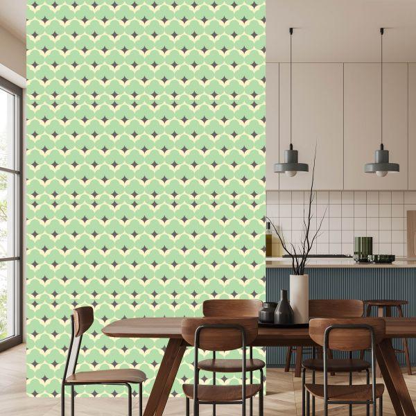 Behang Pastelkleurige Retro Patronen - Afbeelding 4