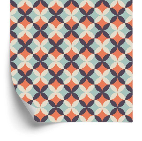 Behang Modieuze Retro-Ontwerpen