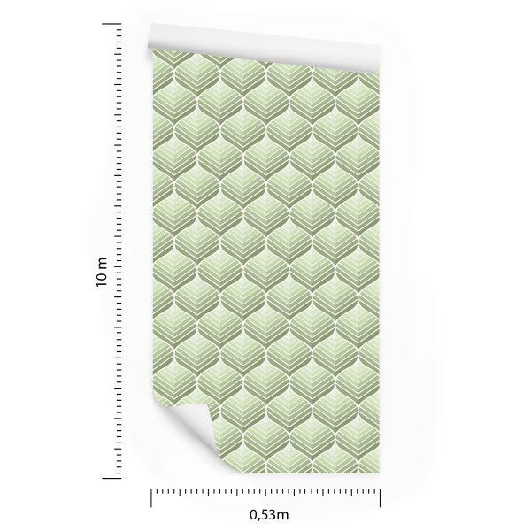 Behang Groene Retro Patronen - Afbeelding 8