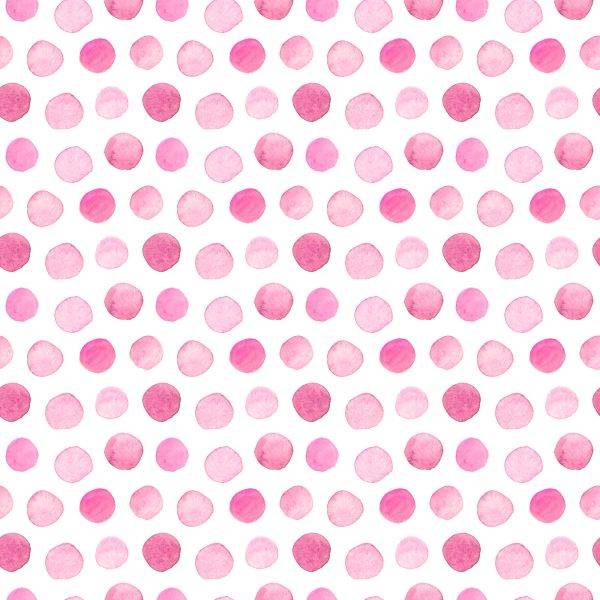 Behang Aquarel Roze Stippen - Afbeelding 2