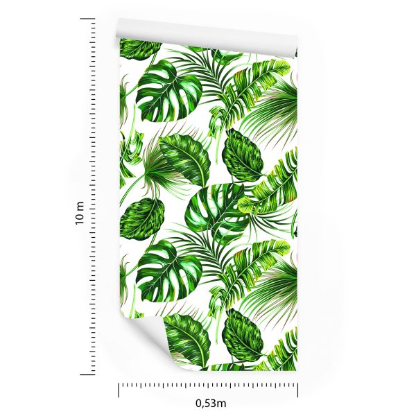 Behang Tropische Jungle Bladeren - Afbeelding 8