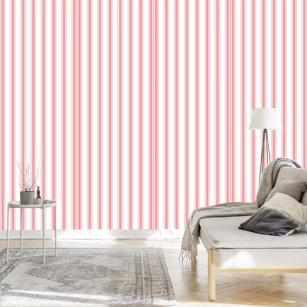Behang Verticale Retro Strepen - Afbeelding 3