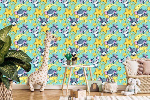 Behang In Mouse Animals Star Jongenskamer - Afbeelding 5