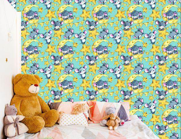 Behang In Mouse Animals Star Jongenskamer - Afbeelding 6