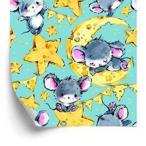 Behang In Mouse Animals Star Jongenskamer