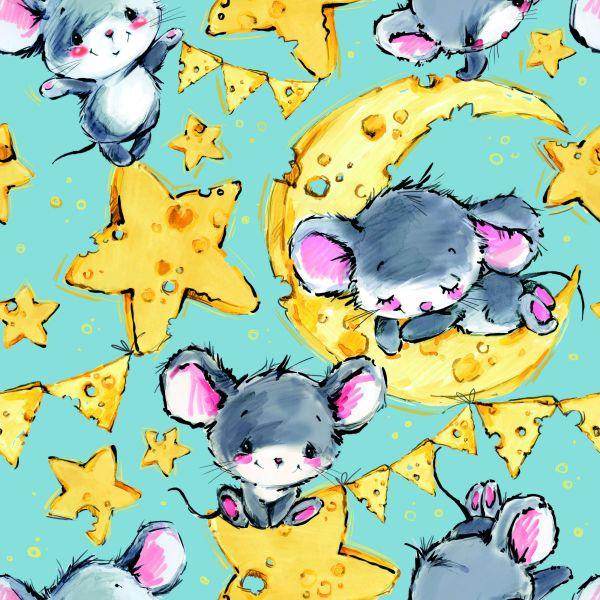 Behang In Mouse Animals Star Jongenskamer - Afbeelding 2