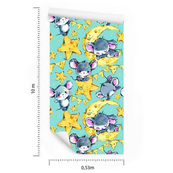 Behang In Mouse Animals Star Jongenskamer - Afbeelding 8