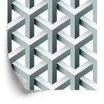 Behang Geometrisch 3D-Effect Met Diepte Voor De Woonkamer