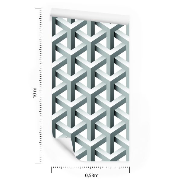 Behang Geometrisch 3D-Effect Met Diepte Voor De Woonkamer - Afbeelding 8
