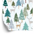 Behang Bomen, Groen, Dieren, Bos!