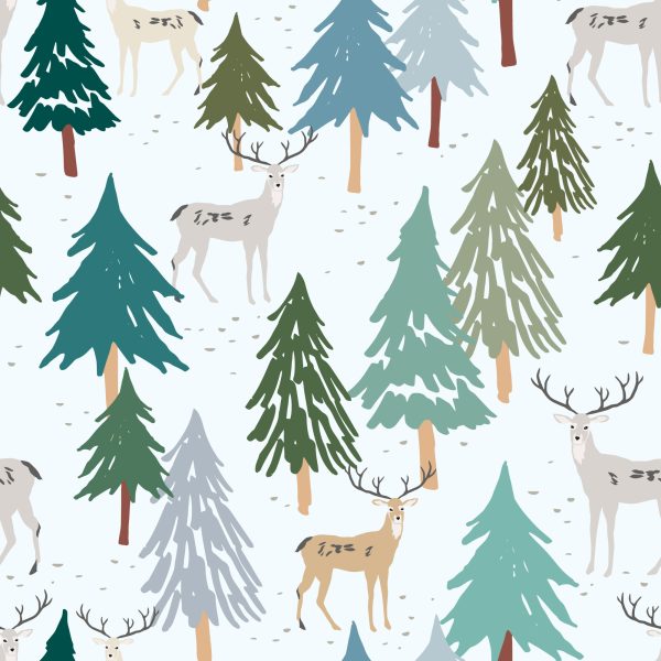 Behang Bomen, Groen, Dieren, Bos! - Afbeelding 2