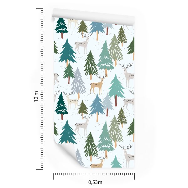 Behang Bomen, Groen, Dieren, Bos! - Afbeelding 8