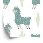 Behang Lama Cactussen Natuur Kinderkamer