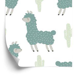 Behang Lama Cactussen Natuur Kinderkamer