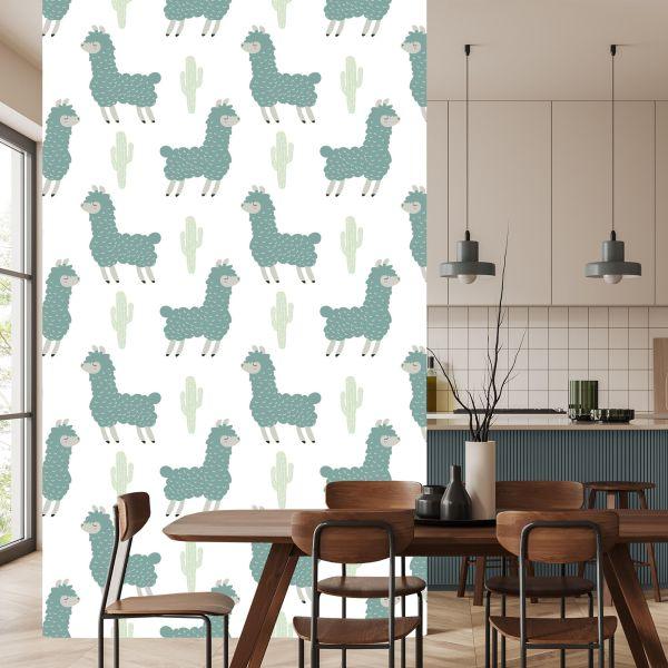 Behang Lama Cactussen Natuur Kinderkamer - Afbeelding 4