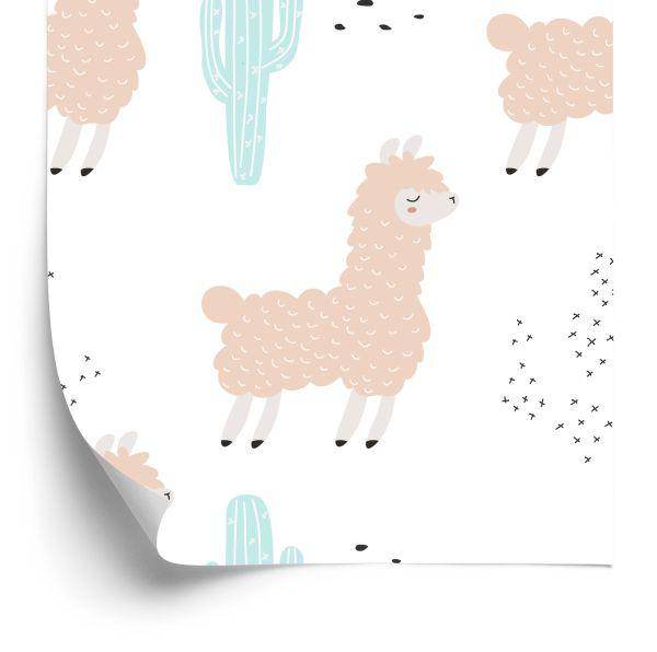 Behang Natuur Kinderkamer Met Lamami