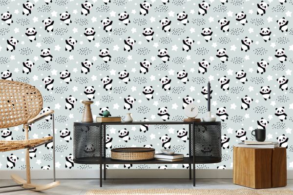 Behang Panda's Onder De Sterren - Afbeelding 5