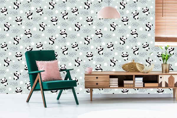 Behang Panda's Onder De Sterren - Afbeelding 6