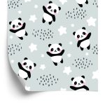 Behang Panda's Onder De Sterren